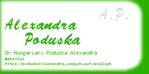 alexandra poduska business card